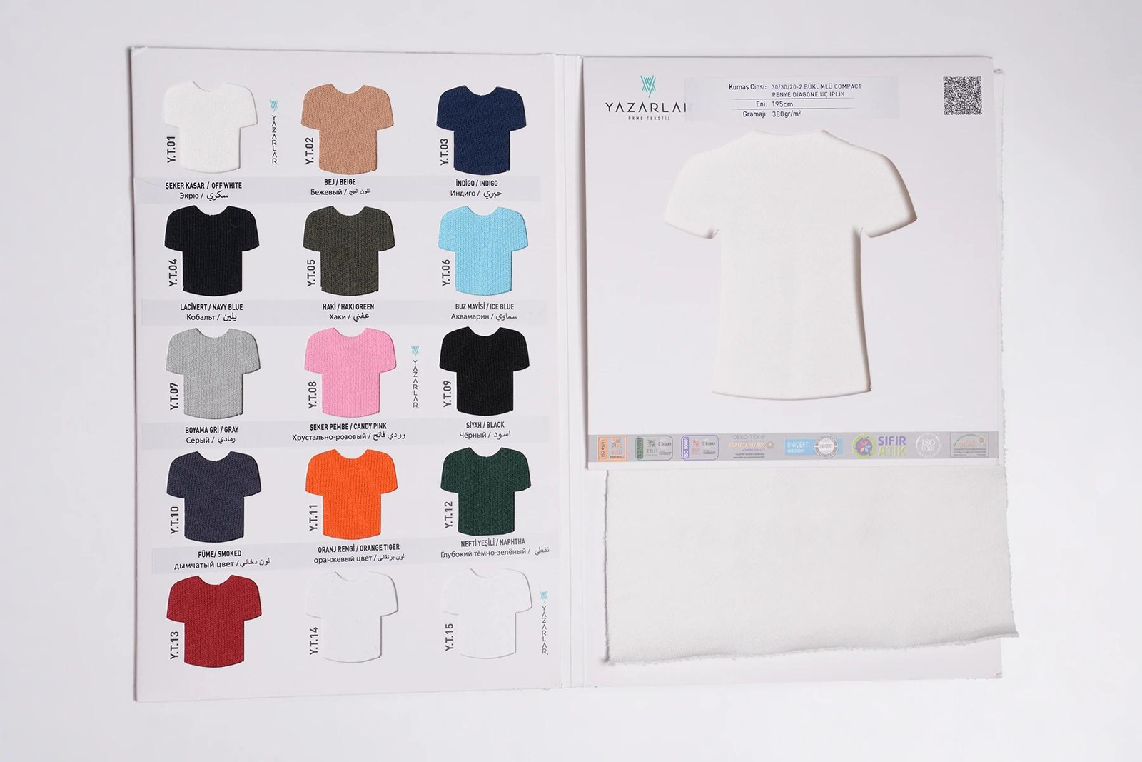 Export quality inspection of white t-shirts